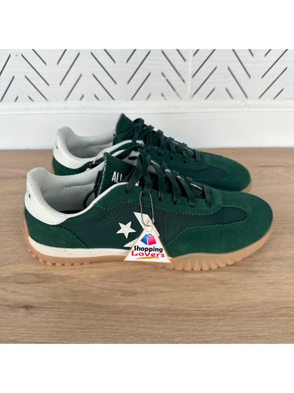 ⭐Converse Run Star Trainer Ox Sz 6 Mens Shoes Suede Green Casual Sneaker A13359C